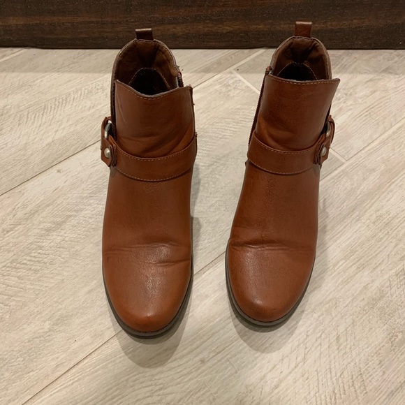 Brown Motorcycle Ankle Boots - Picture 2 of 8